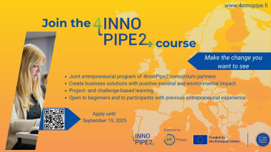 The 4InnoPipe2 course on creating business solutions with a positive social and environmental impact.
